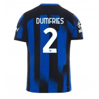 Inter Milan Denzel Dumfries #2 Domáci futbalový dres 2023-24 Krátky Rukáv